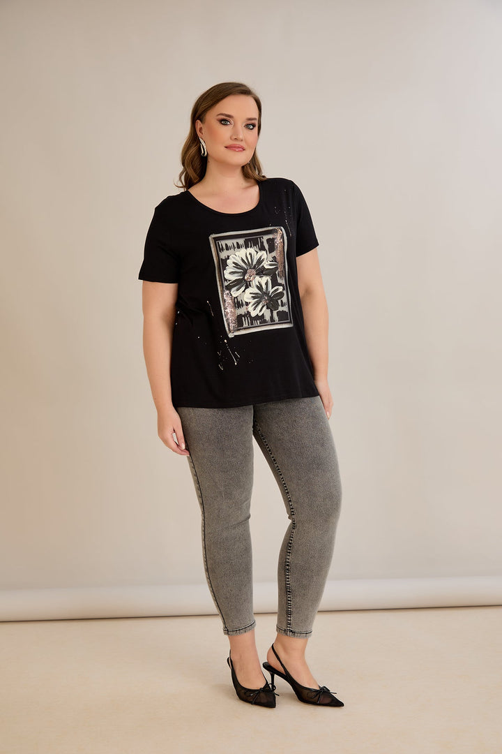 Majica od viskoze s printom III - Margarete 10881