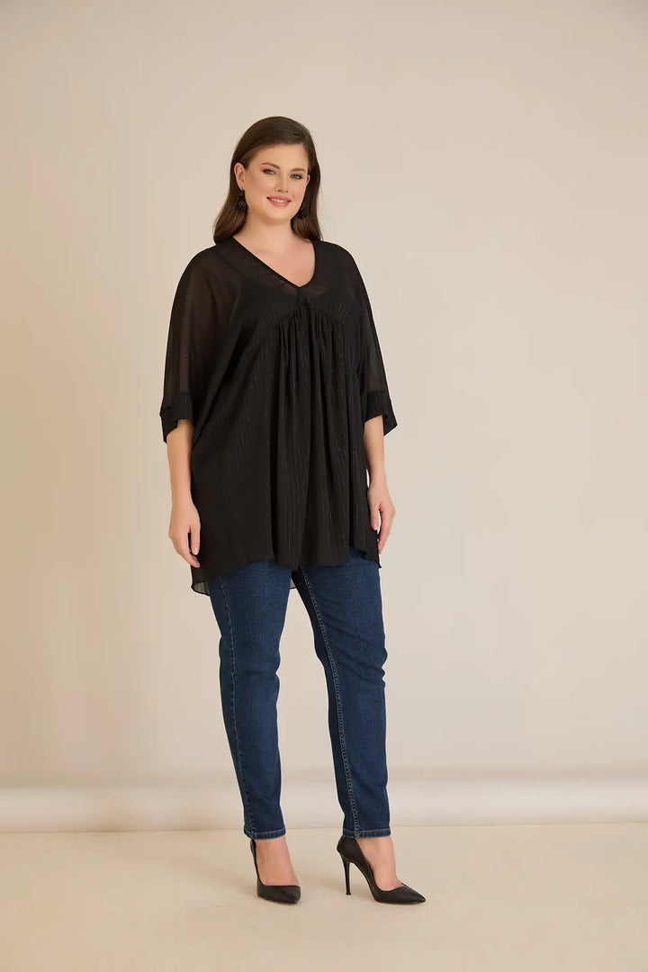 Ženska tunika od luksuznog šifona s elastičnom podstavom