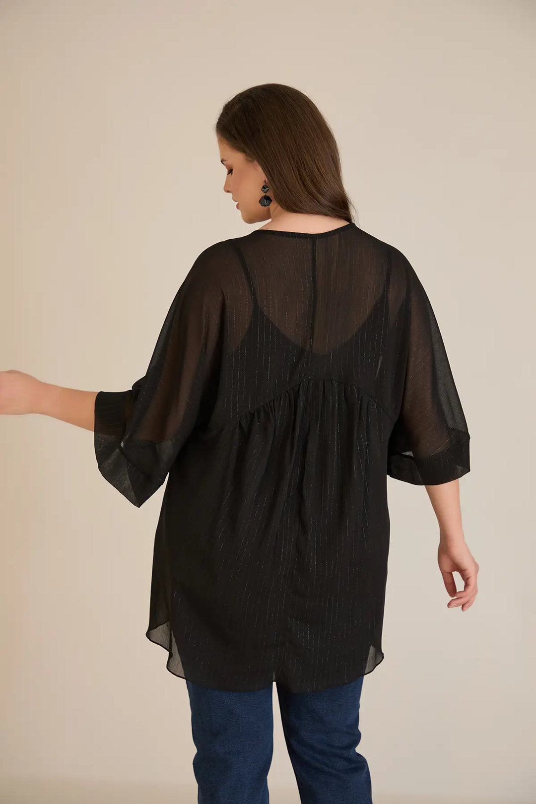 Ženska tunika od luksuznog šifona s elastičnom podstavom