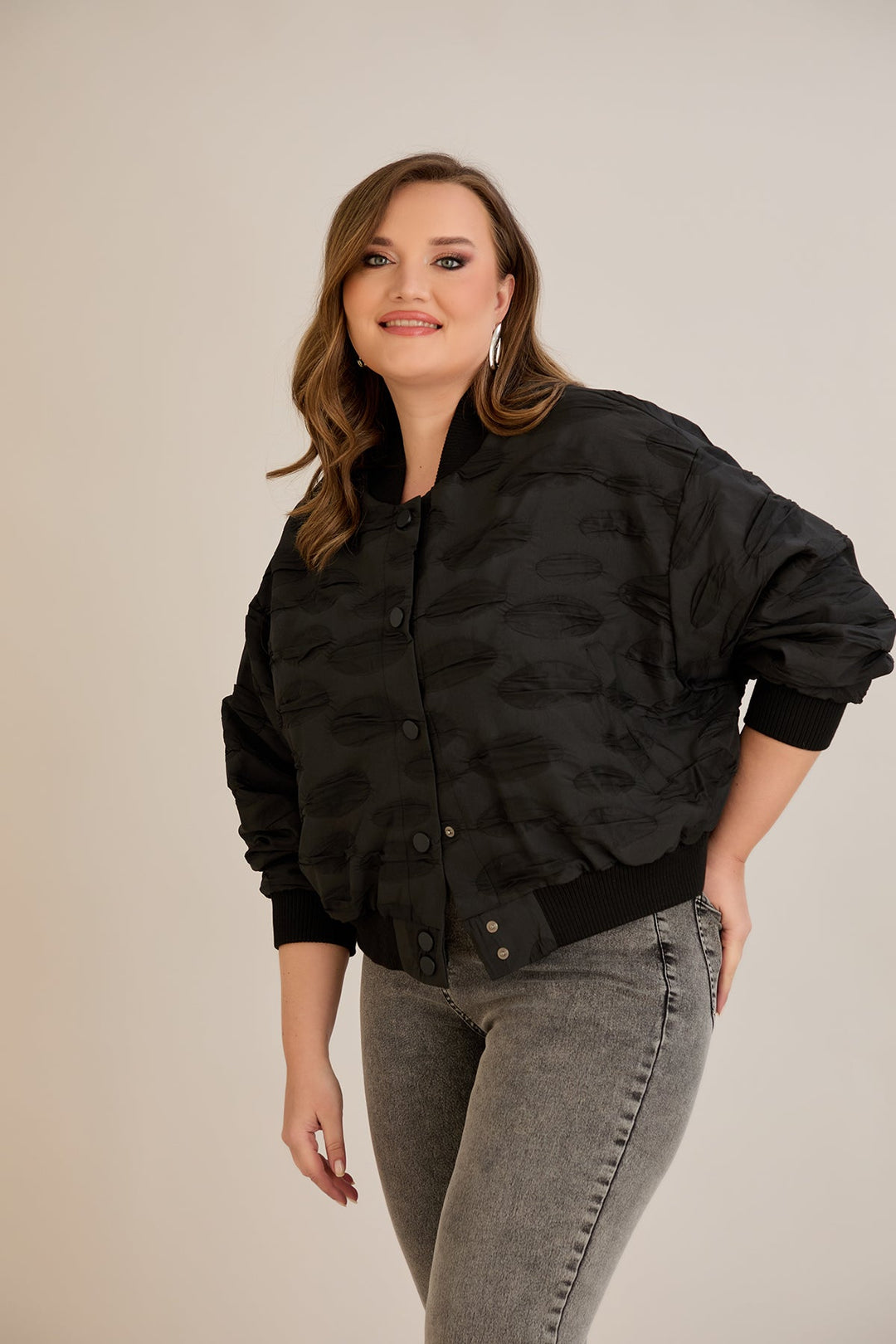 Proljetna kratka bomber jakna oversized kroja