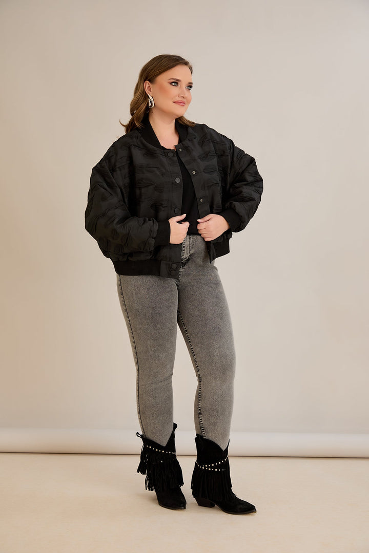 Proljetna kratka bomber jakna oversized kroja