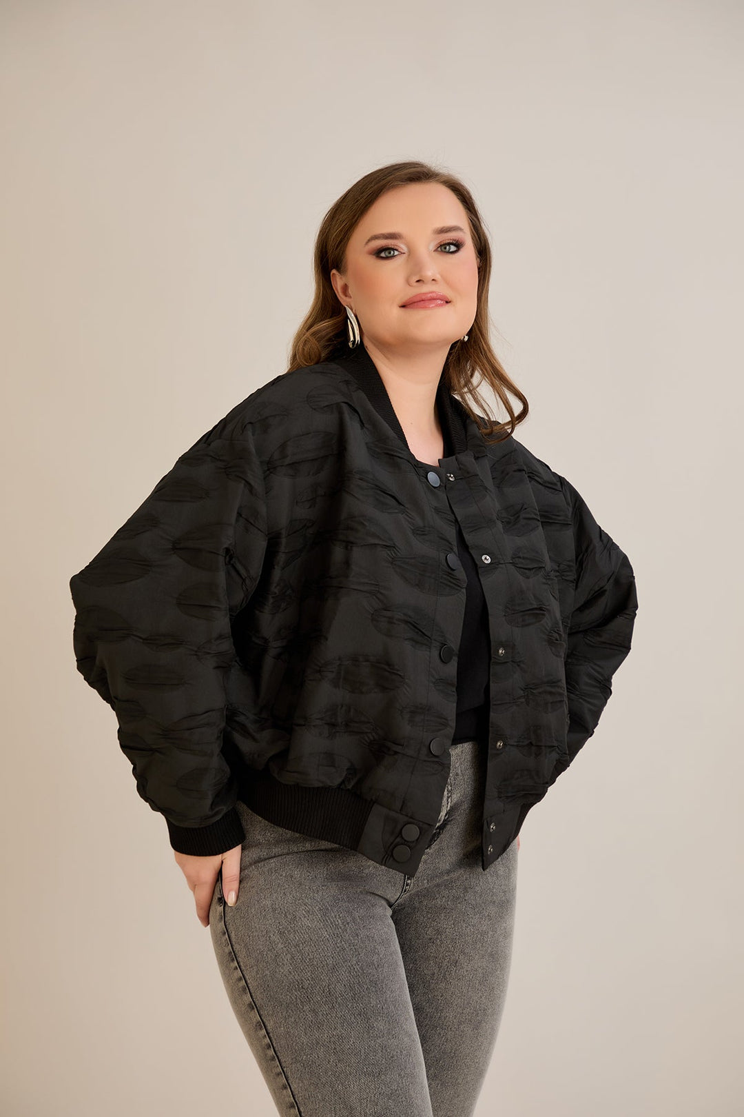 Proljetna kratka bomber jakna oversized kroja