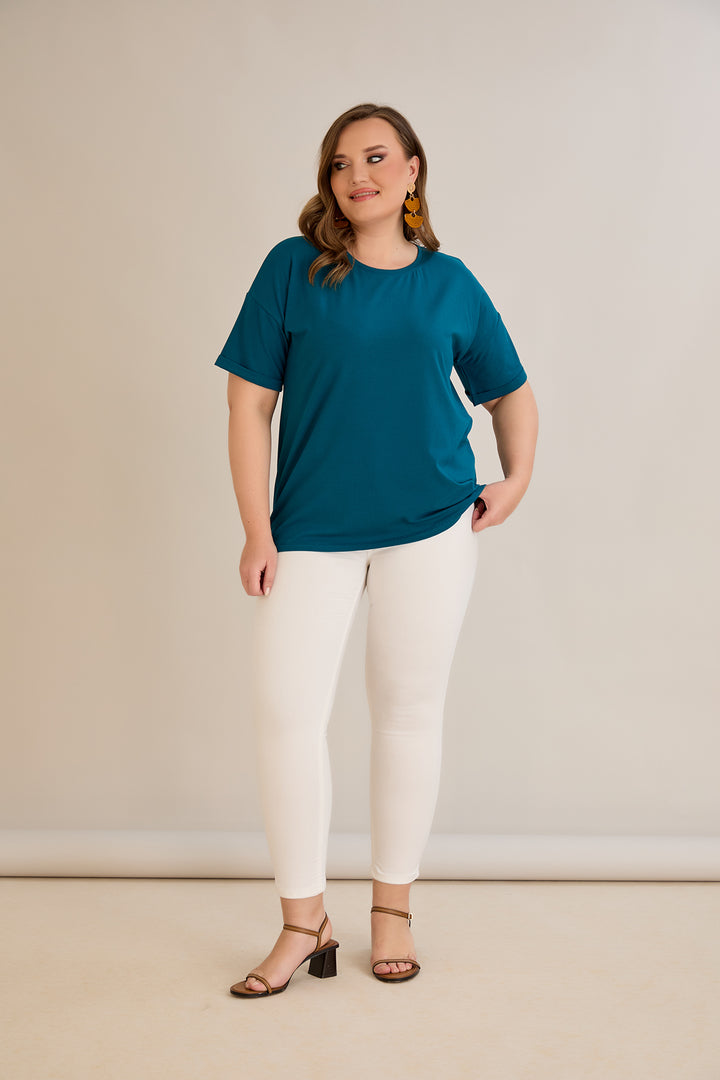 Pamučna majica kratkih rukava - Tamnoplava