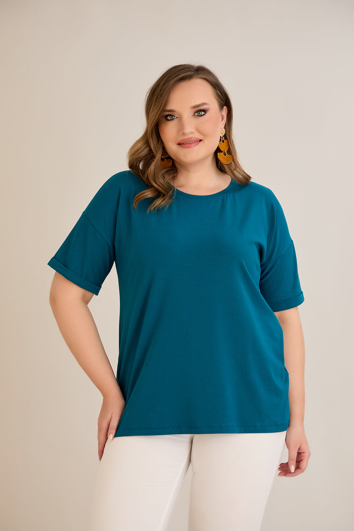 Pamučna majica kratkih rukava - Tamnoplava