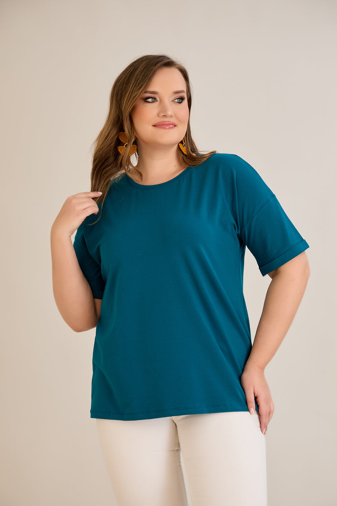 Pamučna majica kratkih rukava - Tamnoplava