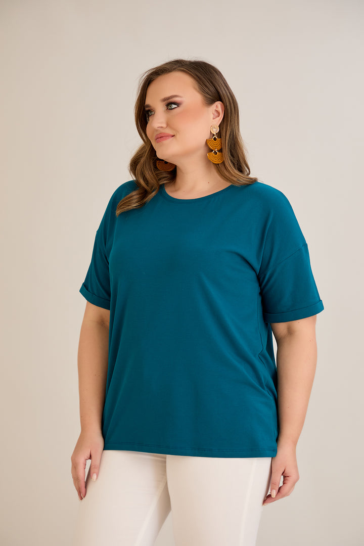 Pamučna majica kratkih rukava - Tamnoplava