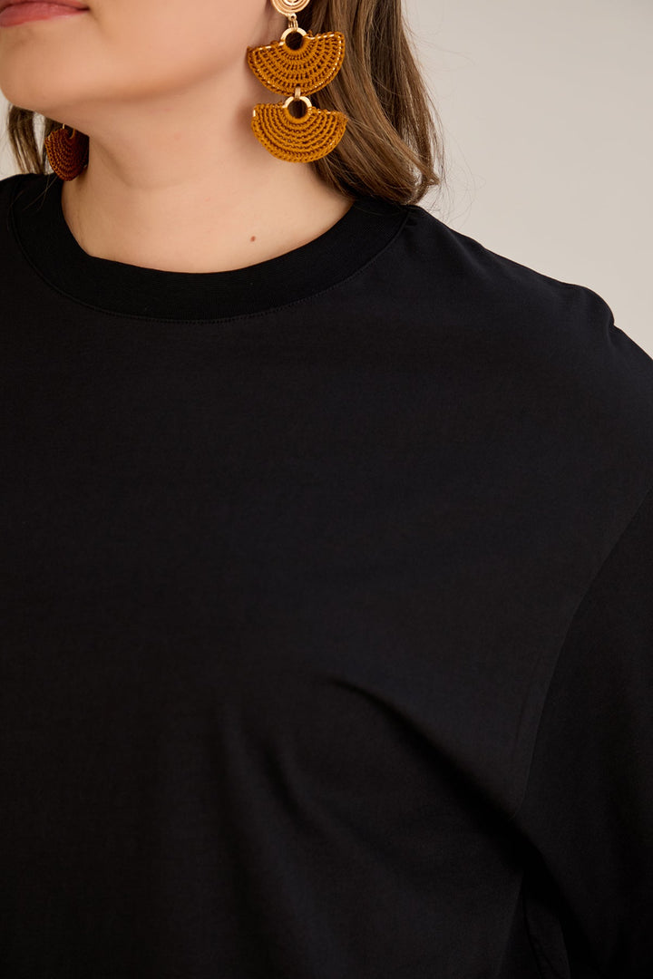 Pamuk (100%) oversized majica - crna 10355