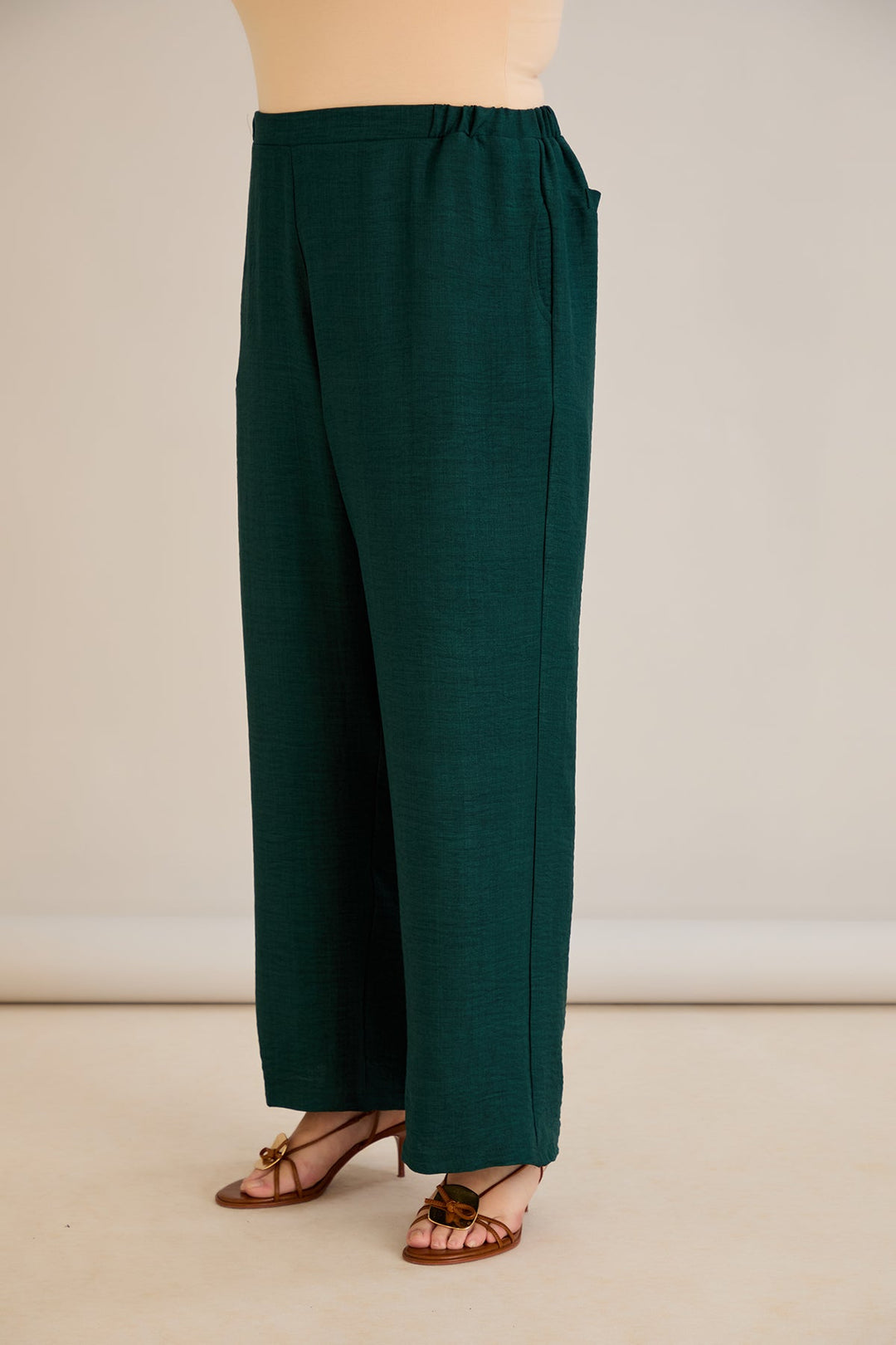 Široke ljetne hlače - Zelena