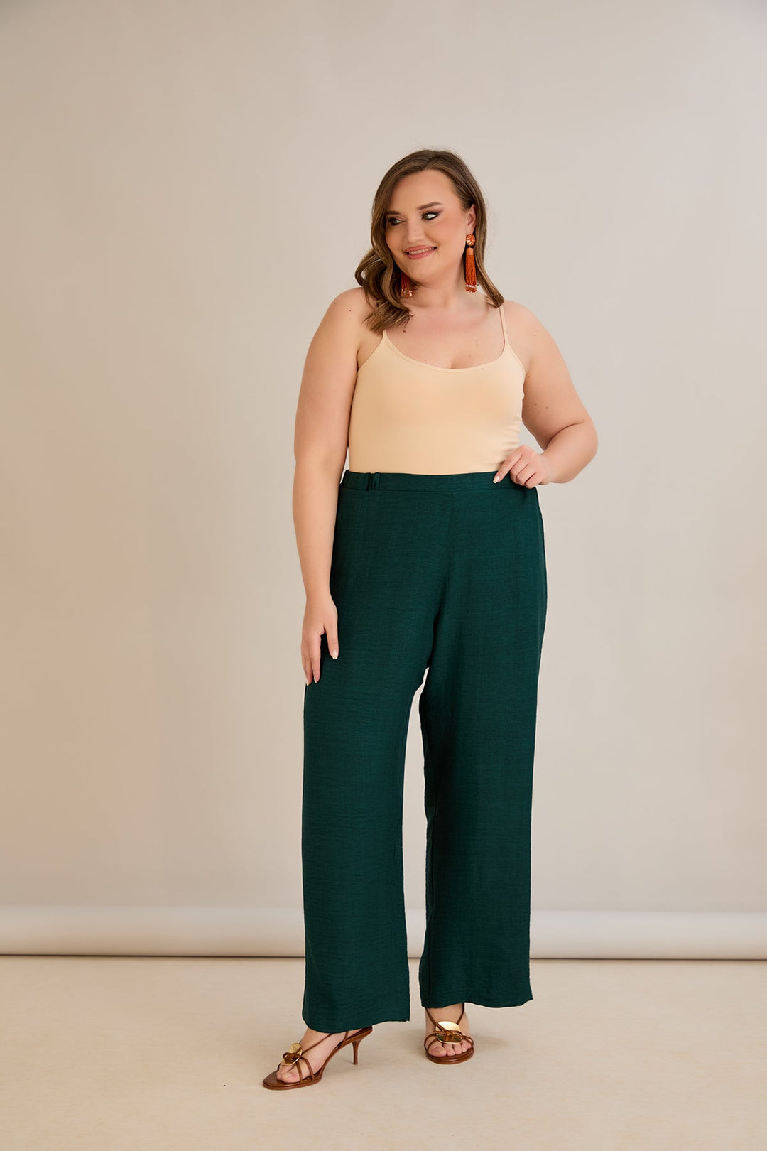 Široke ljetne hlače - Zelena