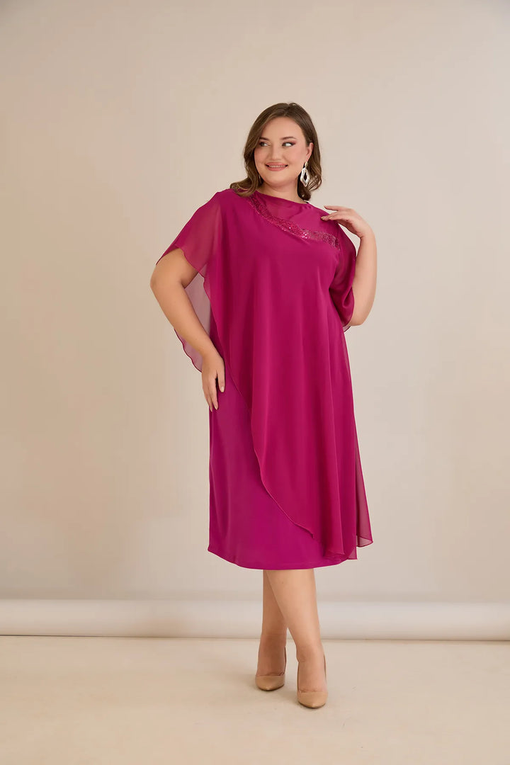 Praznična haljina od šifona i šljokica