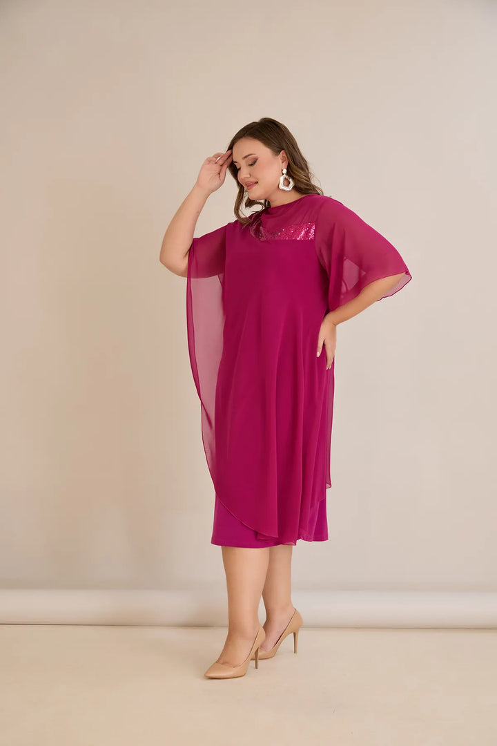 Praznična haljina od šifona i šljokica