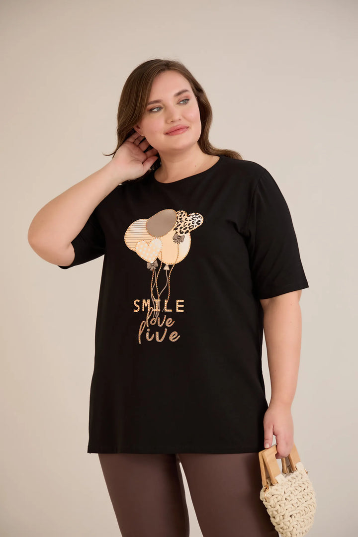 Pamučna majica s printom Smile