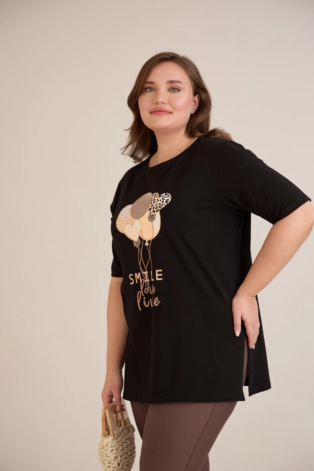 Pamučna majica s printom Smile