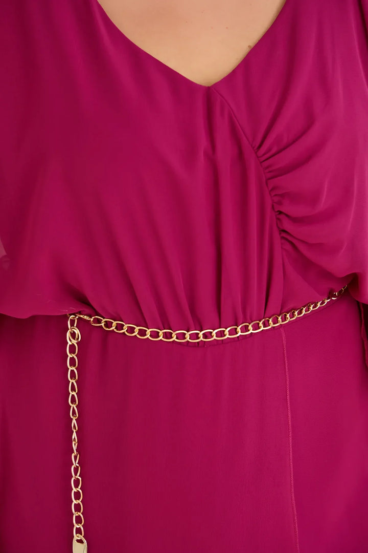 Šifonski kombinezon s lančić remenom – Veći brojevi