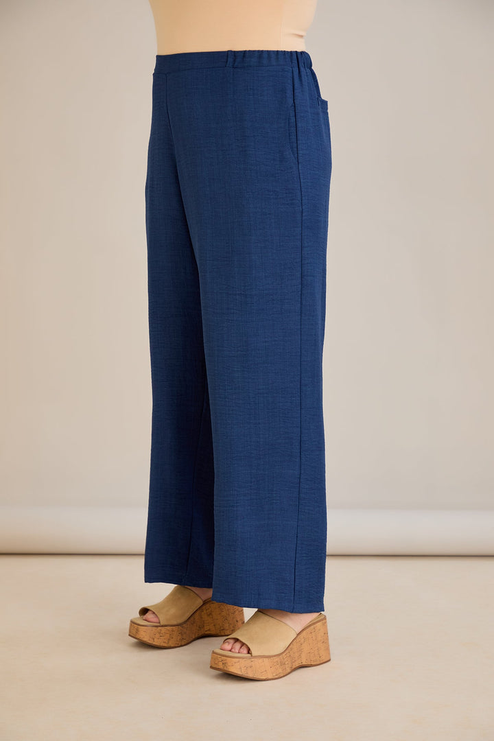 Široke ljetne hlače - Plava boja