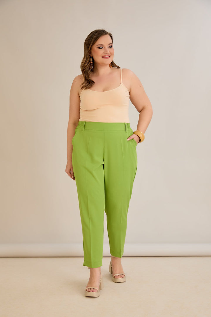 Ljetne elastične hlače - jabuka