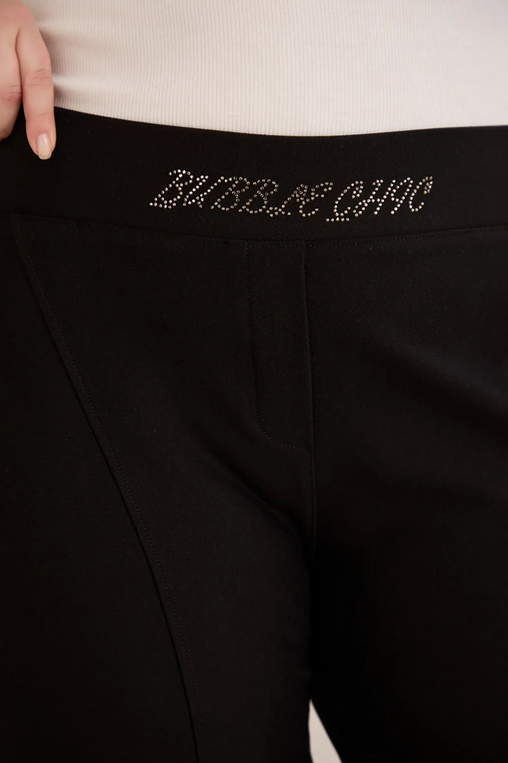 Ekskluzivne široke pantalone Borisa s kamenčićima na pojasu