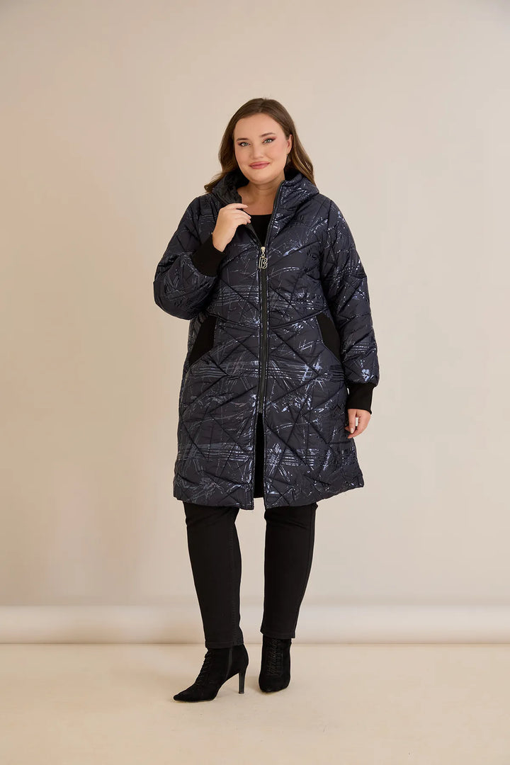 Prijelazna jakna A-linije u tamnoplavoj boji