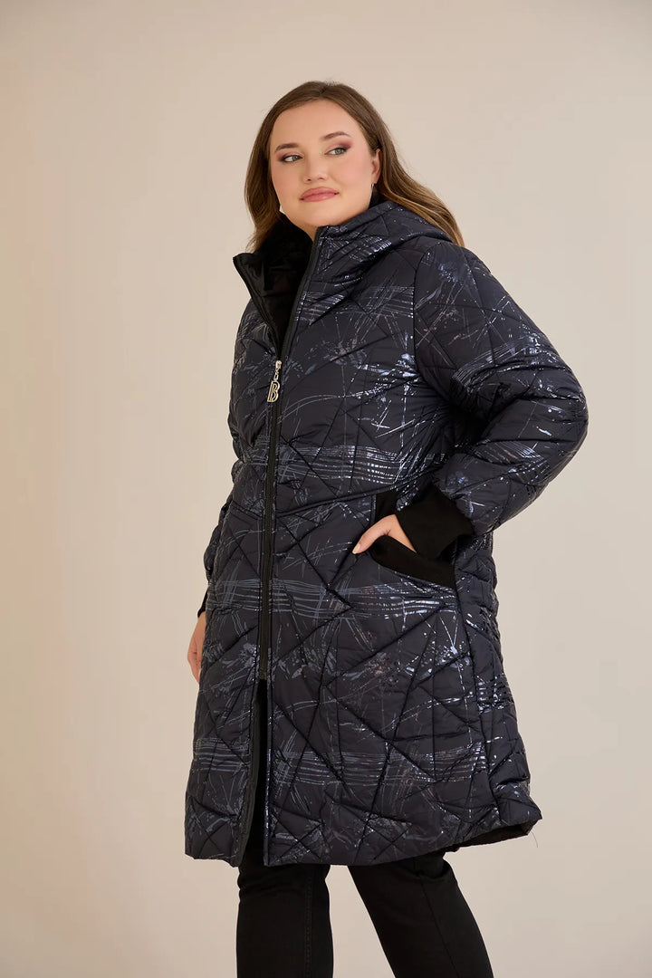 Prijelazna jakna A-linije u tamnoplavoj boji