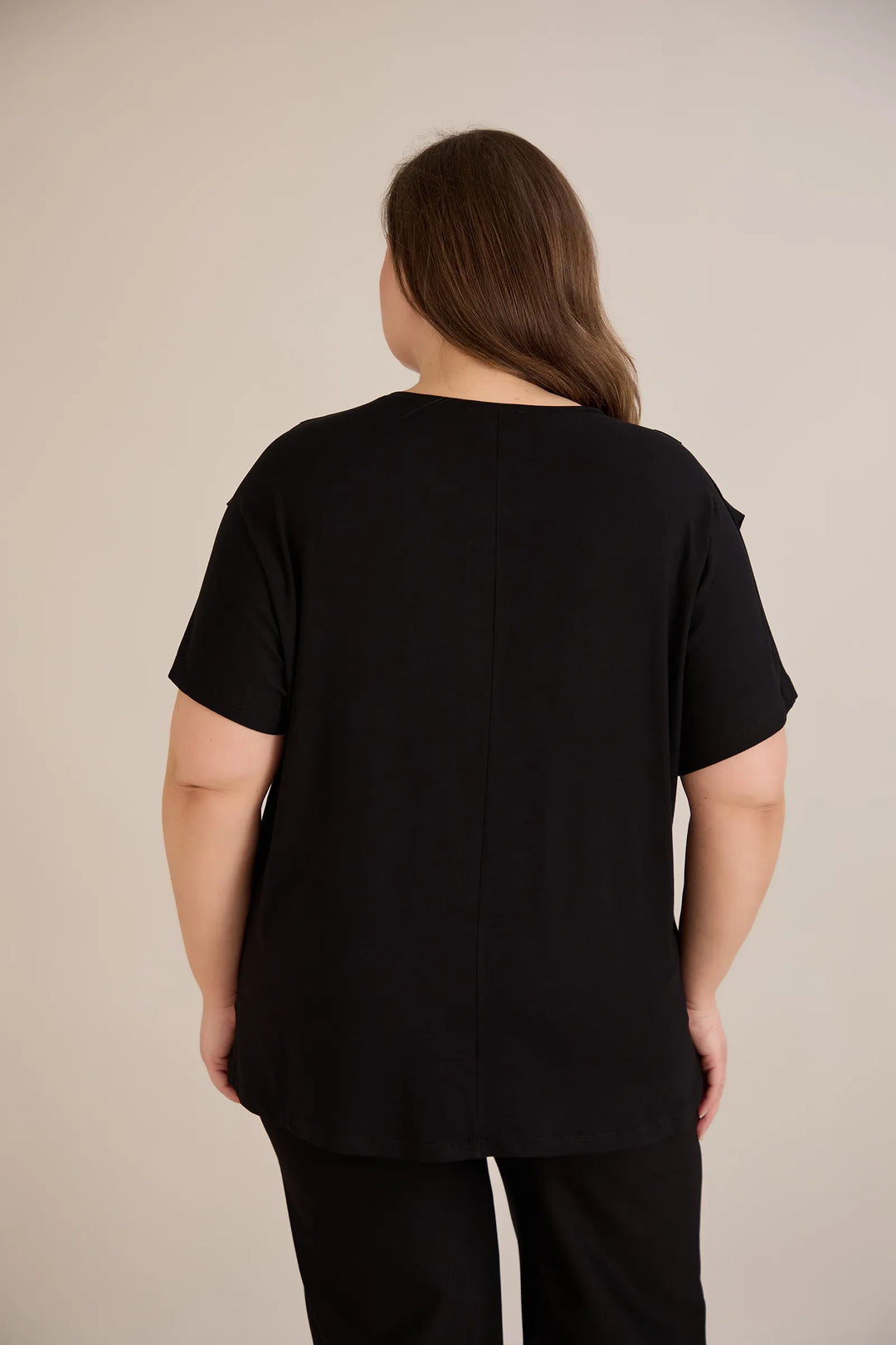 Bluza s dekoracijom od kamenčića – Crna
