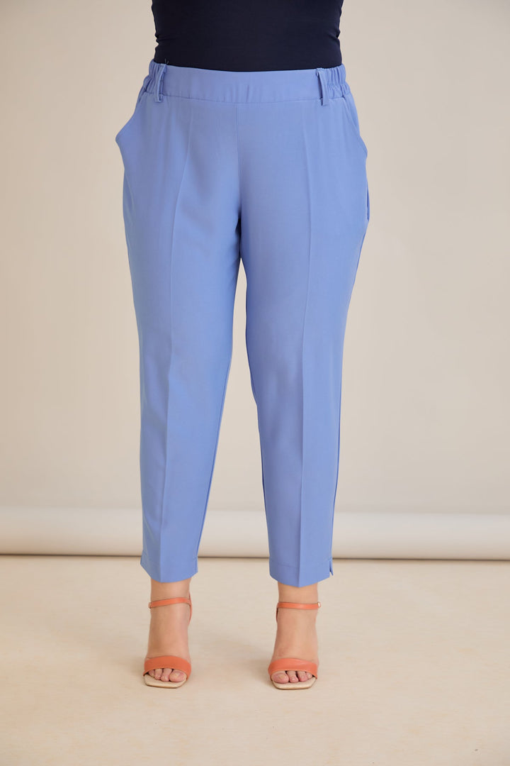 Ljetne elastične hlače - ljubičaste