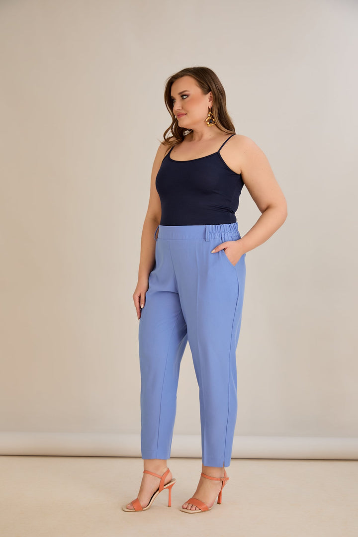 Ljetne elastične hlače - ljubičaste