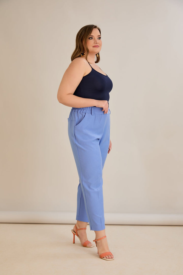 Ljetne elastične hlače - ljubičaste