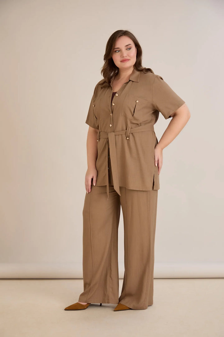 Elegantni set od dva dijela od lana i viskoze – moka