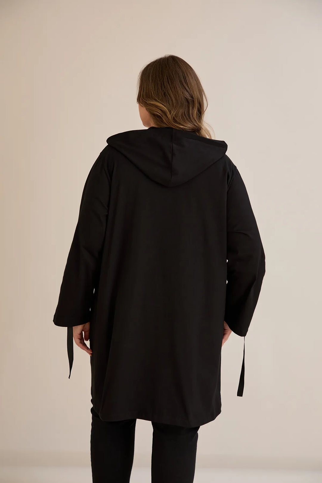 Ženski pamučni blejzer s kapuljačom i džepovima