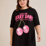 Pamučna tunika A-linije – Cherry