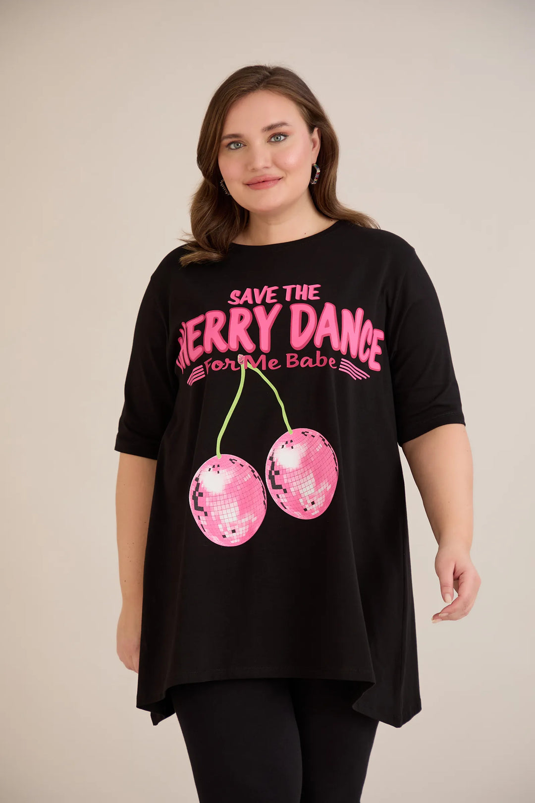 Pamučna tunika A-linije – Cherry