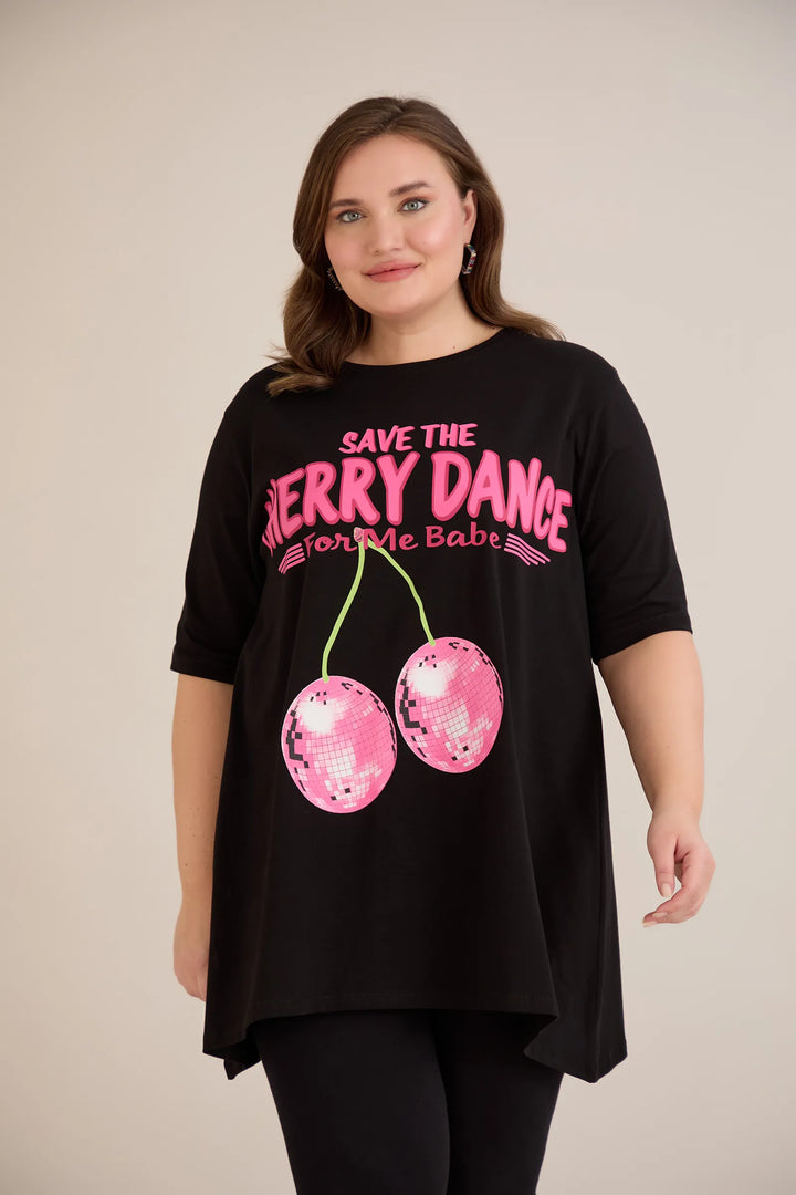 Pamučna tunika A-linije – Cherry