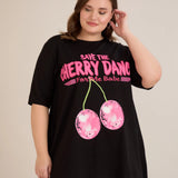 Pamučna tunika A-linije – Cherry