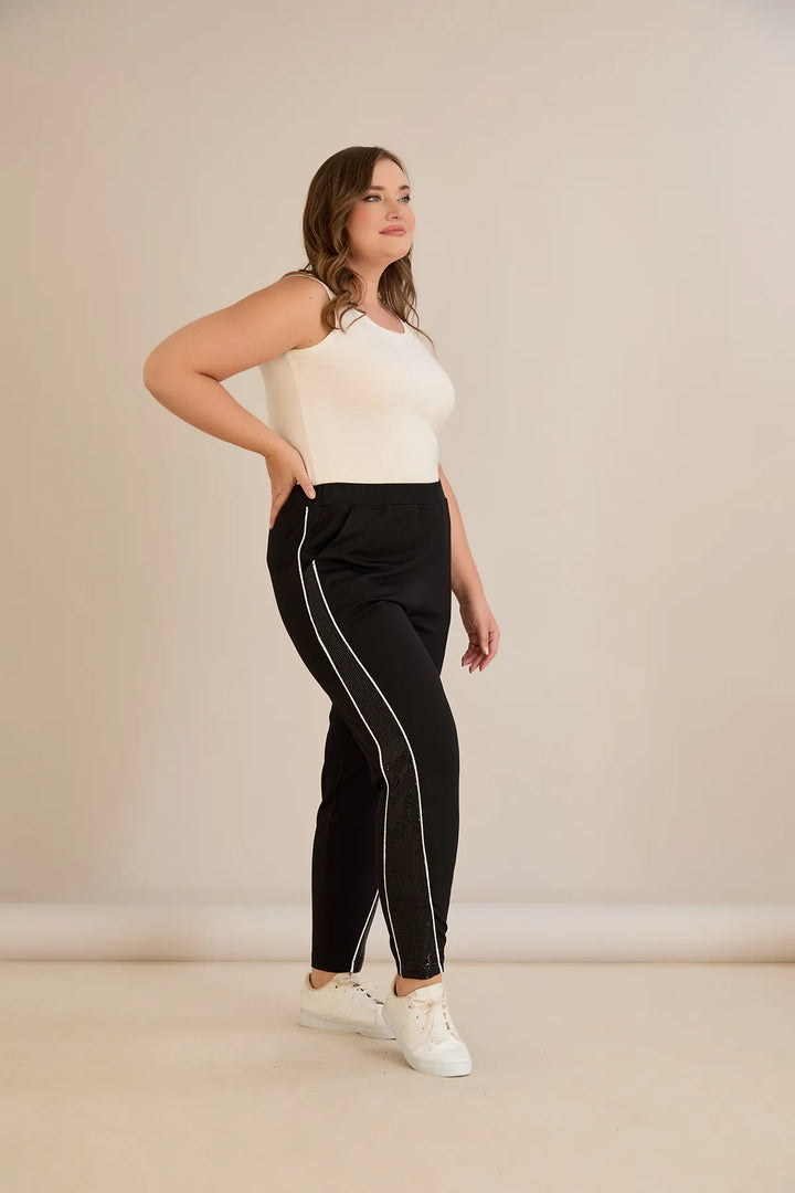 Sportske hlače s blistavim obrubom