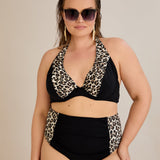 Kupaći kostim s naborom u leopard printu