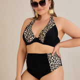 Kupaći kostim s naborom u leopard printu