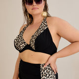 Kupaći kostim s naborom u leopard printu