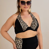 Kupaći kostim s naborom u leopard printu