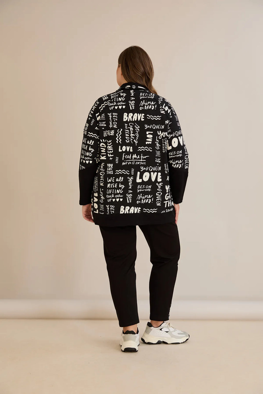 Pamučni ženski komplet od dva dijela s modernim printom