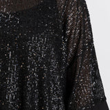 Ležerna bluza s raglan rukavima od šljokica – Bright Night