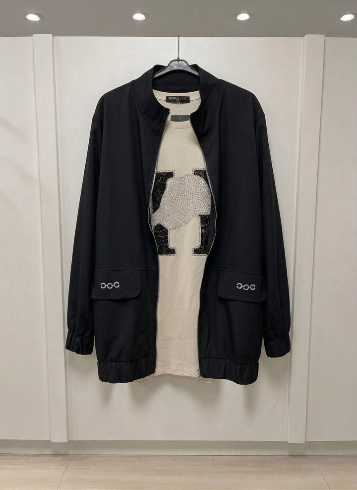 Proljetna bomber jakna – crna