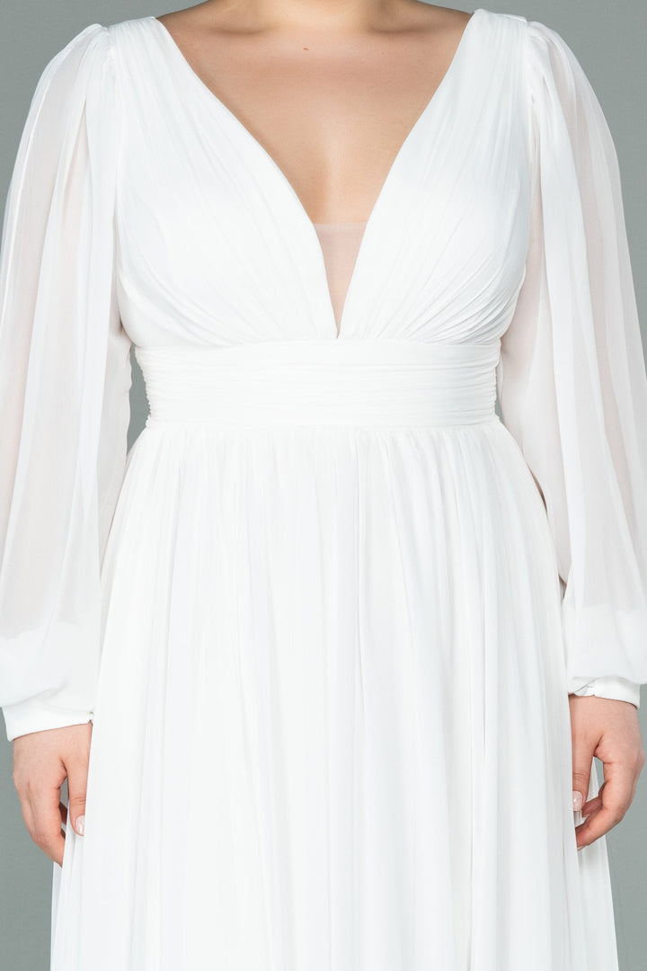 Duga elegantna šifonska haljina