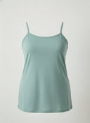 Pamučna potkošulja s tankim naramenicama u boji mente