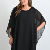 Elegantan 2-dijelni set od šifona - Crna