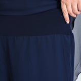 Elegantan 2-dijelni set od šifona - Tamnoplavi