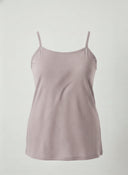 Pamučna potkošulja s tankim naramenicama u boji pudera