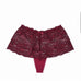 Maxi čipkaste tanga gaćice – Bordo