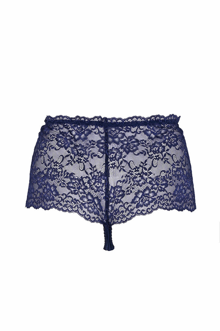 Maxi čipkaste tanga gaćice – Tamno plava