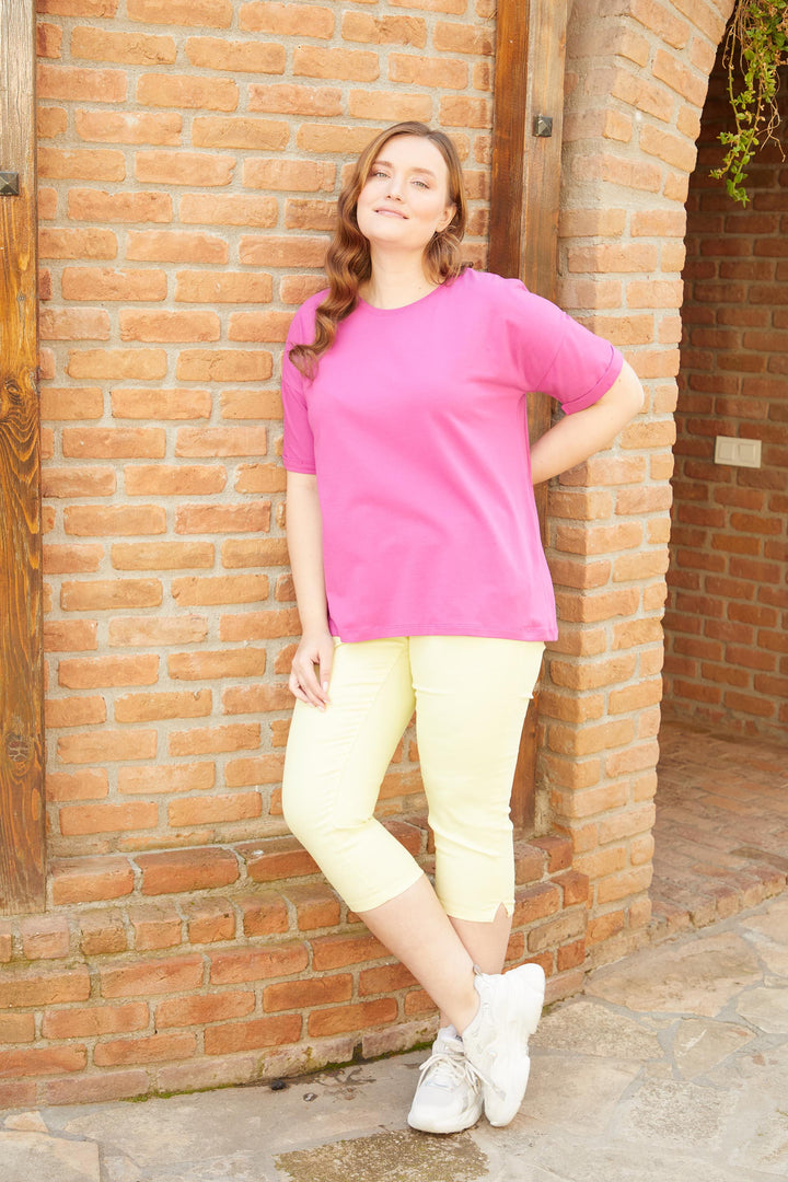 Макси 7/8 панталон Ребека - жълт - My Store