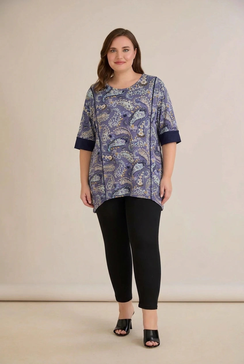 Elastična bluza od viskoze – paisley uzorak